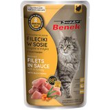 Benek Varčno pakiranje Super brez žitaric, dušeni fileji, 56 x 85 g - Puran z rakitovcem v omaki | Shoptok.si