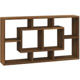 Maison Chic Stenska polica - Viseča Polica z 8 predelki rjavi hrast, (21793537) | Shoptok.si
