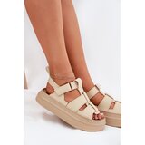 Boto Beige Platform Sandals Women Nitavelia | shoptok.hr