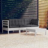 Maison Chic Seti vrtnega pohištva - Vrtna garnitura - Vrtni pohištvo set 4-delna z antracit blazinami borovina, (21809432) | Shoptok.si