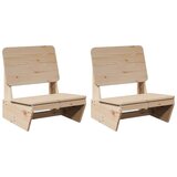 Maison Chic Vrtni stoli - Stol za vrt 2 kosa 60x64x70,5 cm masivni les borovega lesa JS1161, (21877937) Cene