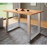 MID.YOU Pisalna Miza Lona, Barva Hrasta, Srebrna, 140x50cm | Shoptok.si