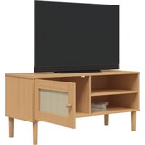 TV ormarić SENJA izgled ratana smeđi 106x40x49 cm od borovine | shoptok.hr