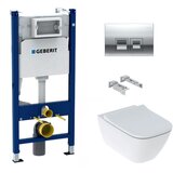 Geberit SIKOGESSMD35 Smyle Square WC školjka s podometnim splakovalnikom Duofix 458.141.21.1 Delta35 | Shoptok.si