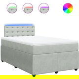 Maison Chic Box spring postelja - Vzmetna postelja z vzmetnico svetlo siva 120x200 cm žamet SL16850, (21895001) | Shoptok.si