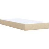 vidaXL Okvir kreveta s oprugama i madrac krem 80x200 cm od tkanine | shoptok.hr