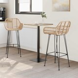  Barski stolac 2 pcs 55 x 52 x 105 cm Ratan i čelik | Eponuda.com
