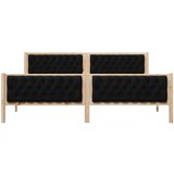  Konstrukcija postelje Črna 200 x 200 cm Masivno borovo les, (5000084251) | Shoptok.si