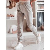 DStreet Spodnie dresowe damskie slim fit LA VOGUE szare | Shoptok.si