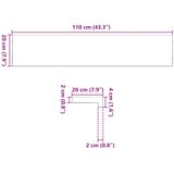  Prozorske klupice 2 kom 110x20x2 cm netretirane masivne hrast | shoptok.hr