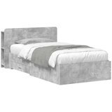  Okvir kreveta s pohranom s uzglavljem Betonska siva 80 x 200 cm - Betonska siva 80 x 200 cm bez središnje police | shoptok.hr