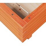  Vrtno cvetlično korito vošč. rjavo 40x40x26,5 cm trdna borovina, (21255640) | Shoptok.si