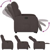  Naslanjač s funkcijo vstajanja temno rjavo blago, (21824797) | Shoptok.si