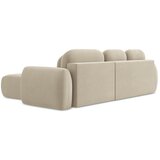 Makamii Svjetlo smeđa sklopiva/s prostorom za odlaganje kutna garnitura od bouclé tkanine (s desnim kutom/s ležaljkom) Pele – | shoptok.hr