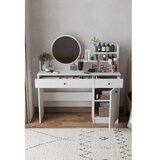 Hanah home Stol za šminkanje Harmony 2 Okrugli, 124 x 135 x 40 cm, Bijeli | Eponuda.ba