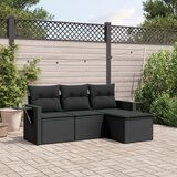vidaXL 4-dijelni set vrtnih sofa od poliratana s jastucima crni | shoptok.hr