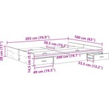  Postelja z dodatnim prostorom za shranjevanje Dimljeni oreh, (5000124016) | Shoptok.si