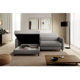 ELTAP Siva žametna raztegljiva/s prostorom za shranjevanje kotna sedežna garnitura (levi kot/z ležalnikom) Gomsi – | Shoptok.si