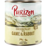 Purizon Varčno pakiranje 12 x 800 g - brez žit - Divjačina & zajec z bučo in brusnicami Cene