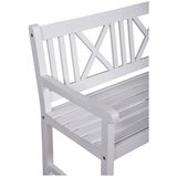Garden Pleasure Bijela drvena vrtna klupa Malmö - | shoptok.hr