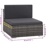  Vrtni set za sjedenje s jastucima, 8 dijelova, sivi poliratan | shoptok.hr