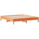  Okvir kreveta bez madraca voštano smeđi 200x200 cm od borovine | shoptok.hr