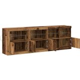  Stranski kabinet z LED lučmi Stari les 202x37x67 cm predelan les | Shoptok.si