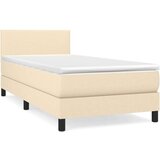  S oprugama i madracem krem 100 x 200 cm od tkanine | shoptok.hr
