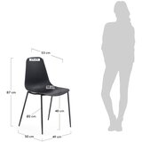 Kave Home Černá jídelní židle La Forma Wassu | shoptok.hr