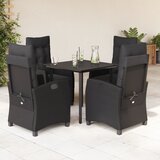 vidaXL 5-dijelni vrtni blagovaonski set s jastucima od poliratana crni | shoptok.hr