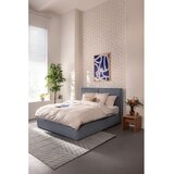 Bonami Selection Plavi tapecirani bračni krevet s podnicom i prostorom za odlaganje 160x200 cm Thessa Bold – | shoptok.hr