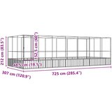  Kavez za ptice s produžetkom srebrni 725x307x212 cm čelični | shoptok.hr