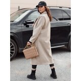 DStreet Płaszcz damski oversize MANTOVA długi jasnobrązowy | shoptok.hr