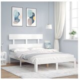  Posteljni okvir z vzglavjem bel 140x200 cm trles | Shoptok.si