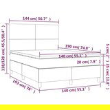  Box spring postelja z vzmetnico bel 140x190 cm umetno usnje, (20899830) | Shoptok.si