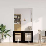  Vrata za pse z stojali 2 pcs Črni hrast 60 x 60 cm, (5000232694) | Shoptok.si