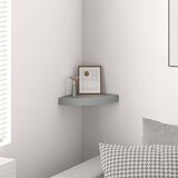  Plutajuća kutna polica siva 25 x 25 x 3,8 cm MDF | Eponuda.com