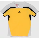 Adidas Otroška kratka majica rumena barva