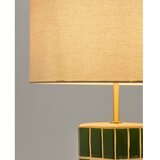 Kave Home Zelena/kremno bela namizna svetilka s tekstilnim senčilom (višina 61,5 cm) Rue – | Shoptok.si