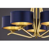 Jupiter 2114 - Luster na šipci KASZMIR 5xE27/15W/230V plava/zlatna | Eponuda.com
