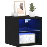  LED zidni noćni ormarić Zidne 2 pcs Crna 30 x 28,5 x 30 cm | shoptok.hr
