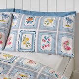 Catherine Lansfield Modra posteljnina za zakonsko posteljo/podaljšana 230x220 cm Riviera Tiles – | Shoptok.si