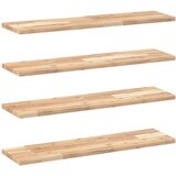 vidaXL Plutajuće police 4 kom 100x20x2 cm Neobrađeno puno drvo akacije - Prirodna 100 x 20 x 2 cm 4 1 Cijene