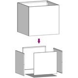  Sadilice 2 kom srebrne 32 x 30 x 29 cm od nehrđajućeg čelika | shoptok.hr
