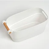 Kopalniška košara za shranjevanje (Do x Š x V: 27 x 12 x 14,5 cm, Plastika, Bela)