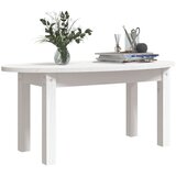 vidaXL Klubska mizica bela 80x40x35 cm trdna borovina | Shoptok.si