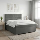  Boxspring krevet s madracem Tamnosiva 160 x 200 cm Tkanina | shoptok.hr