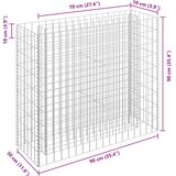 Gabionska sadilica od pocinčanog čelika 90 x 30 x 90 cm | shoptok.hr