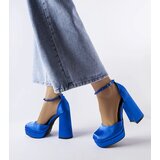 Gemre Blue high block heels Elida | Shoptok.si
