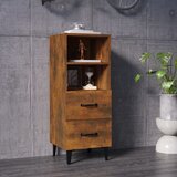  Komoda boja dimljenog hrasta 34,5x34x90 cm konstruirano drvo | shoptok.hr